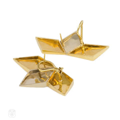 Two-color gold earrings, Gucci