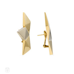 Two-color gold earrings, Gucci