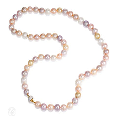 Two-strand South Sea and freshwater pearl necklace