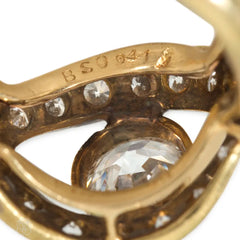 Van Cleef and Arpels interlaced diamond and gold ring