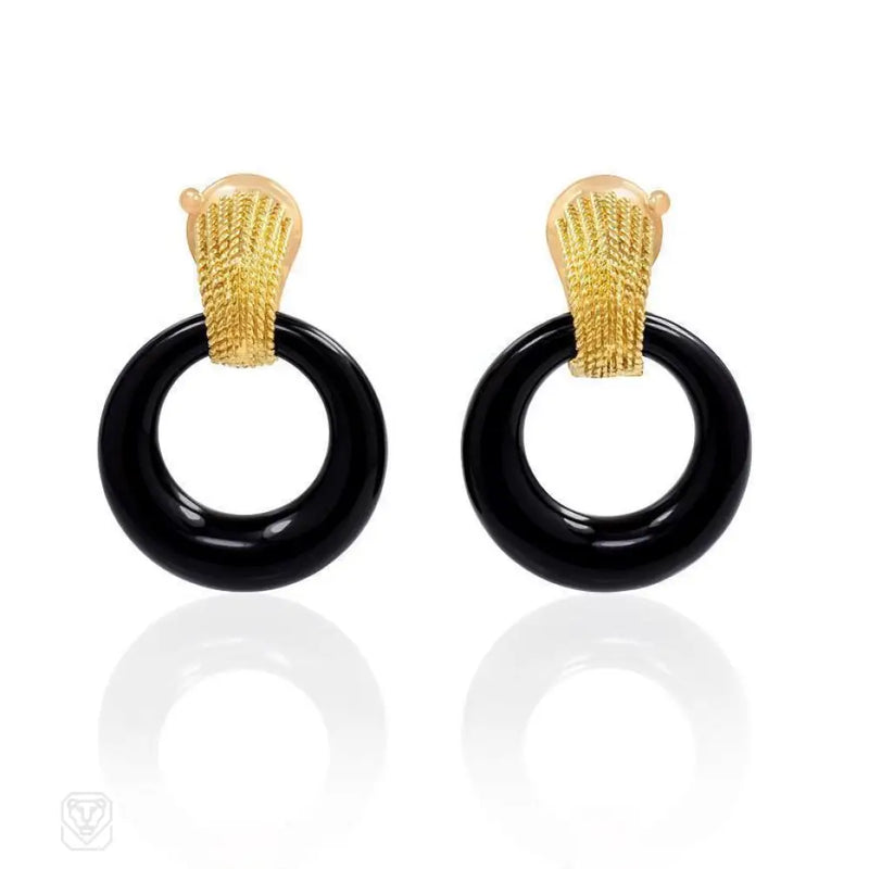 Van Cleef & Aprels Interchangeable Door - Knocker Hoop Earrings