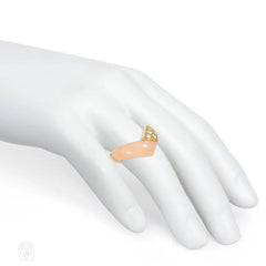 Van Cleef & Arpels coral and diamond ring