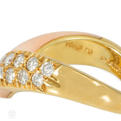 Van Cleef & Arpels coral and diamond ring