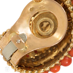 Van Cleef & Arpels coral and pearl "Twist" earrings