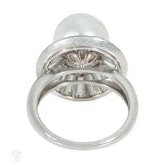 Van Cleef & Arpels diamond and pearl ballerina-set ring