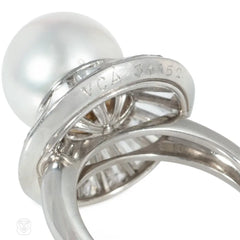 Van Cleef & Arpels diamond and pearl ballerina-set ring
