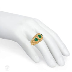 Van Cleef & Arpels estate gold and emerald ring