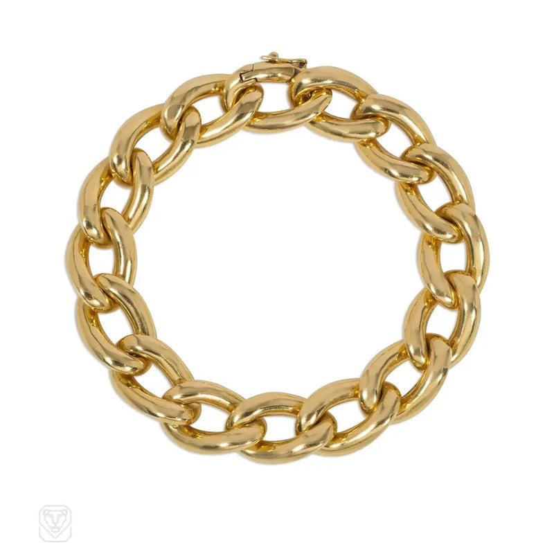 Van Cleef & Arpels Gold Oval Link Bracelet