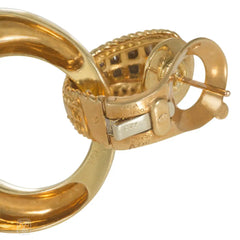 Van Cleef & Arpels interchangeable diamond and gold doorknocker hoop earrings