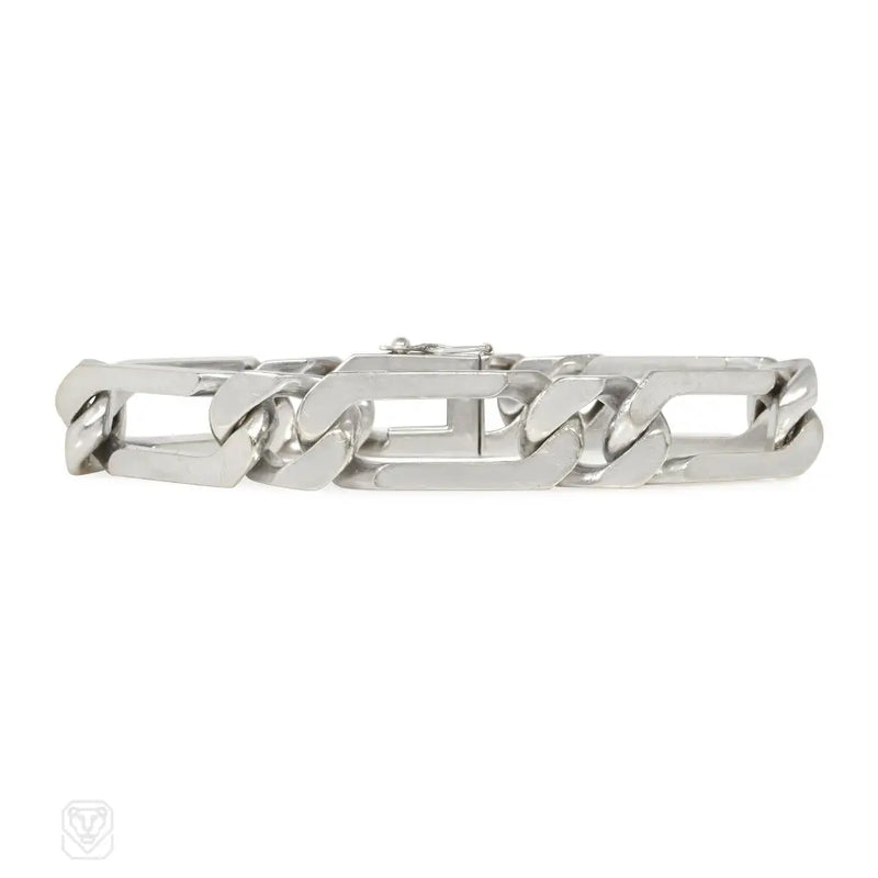 Van Cleef & Arpels Paris white gold figaro bracelet
