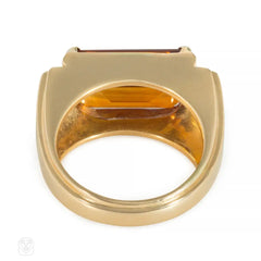 Van Cleef & Arpels Retro gold and citrine ring