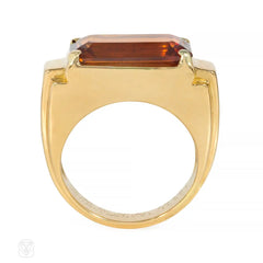 Van Cleef & Arpels Retro gold and citrine ring