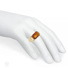 Van Cleef & Arpels Retro gold and citrine ring