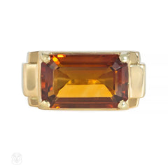 Van Cleef & Arpels Retro gold and citrine ring