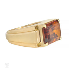 Van Cleef & Arpels Retro gold and citrine ring