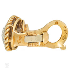 Van Cleef & Arpels tear-drop diamond and gold earrings