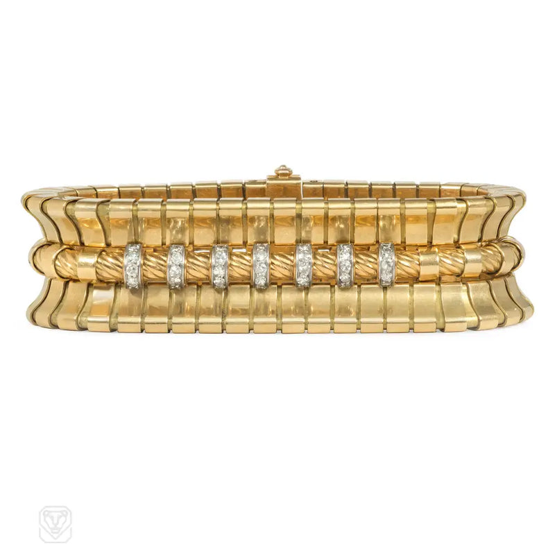 Verger Retro Gold Three Row Bracelet