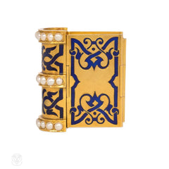 Victorian gold and enamel "Souvenir" bracelet