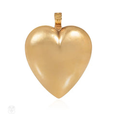 Victorian gold heart mourning locket