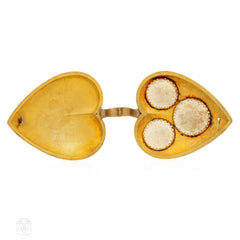 Victorian gold heart mourning locket