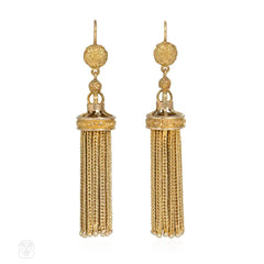 Victorian gold tassel earrings