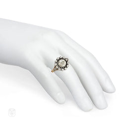 Victorian rose-cut diamond cluster ring