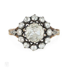 Victorian rose-cut diamond cluster ring