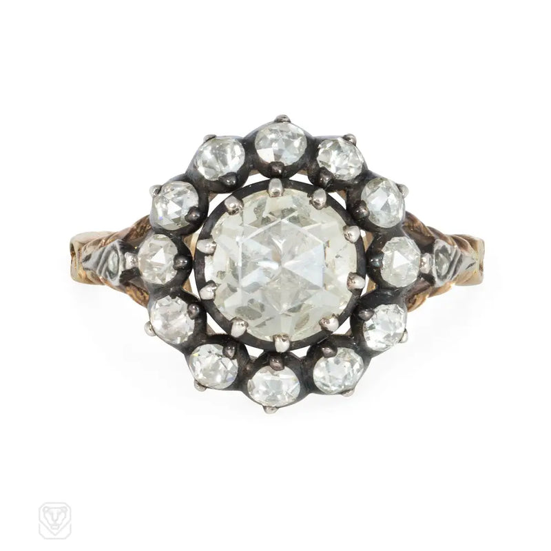 Victorian Rose - Cut Diamond Cluster Ring
