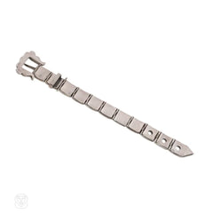 Victorian Scottish agate and silver belt buckle bracelet