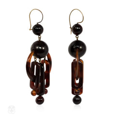 Victorian tortoise shell earrings