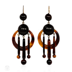 Victorian tortoise shell earrings