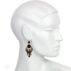 Victorian tortoise shell earrings