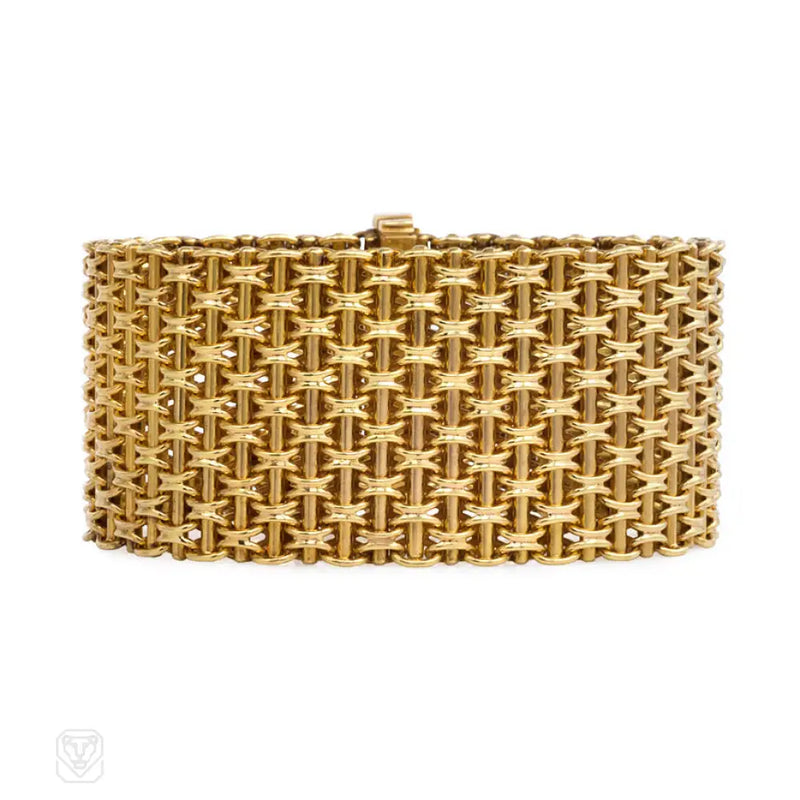 Wide Antique Gold Bracelet Austro - Hungarian