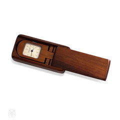 Wood "Domino" travel clock, Van Cleef & Arpels