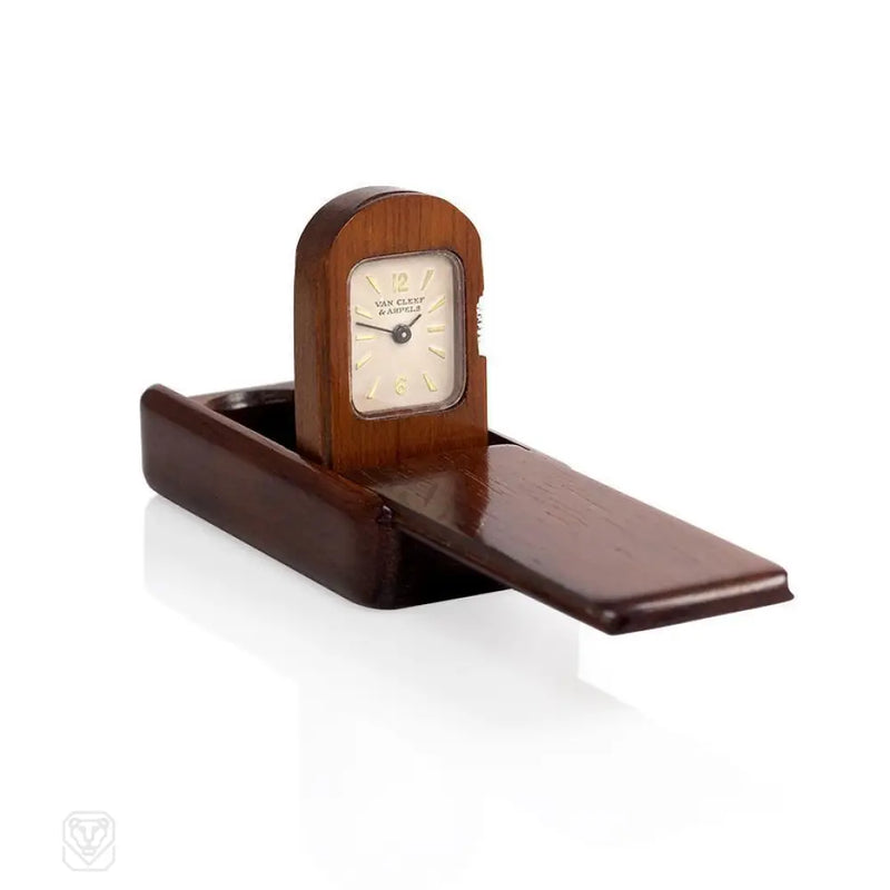 Wood ’Domino’ Travel Clock Van Cleef & Arpels