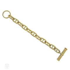 Woven gold chaîne d'ancre link toggle bracelet